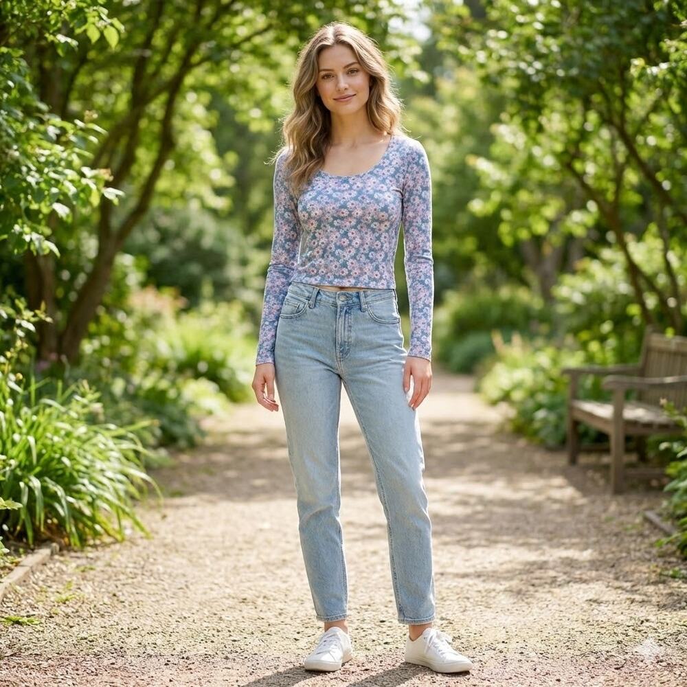 Mudd Floral Top Long Sleeve